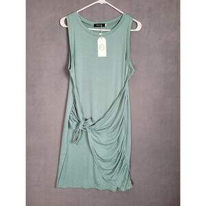 LILLUSORY Women's Casual Sleeveless Bodycon Beach Tank Ruched Mini Dress XL